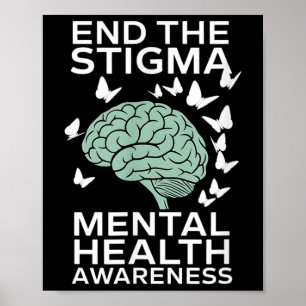 Beëindig het stigma dat geestelijke gezondheid bew poster
