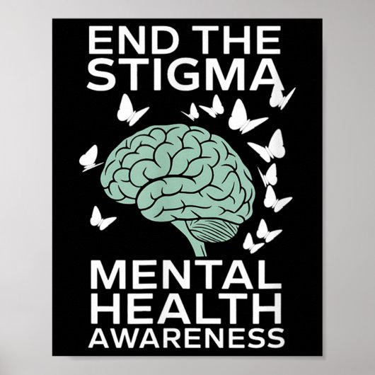 Beëindig het stigma dat geestelijke gezondheid bew poster (Voorkant)