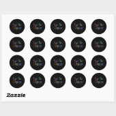 Beëindig het stigma dat mentale gezondheid is posi ronde sticker (Vel)