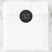 Beëindig het stigma dat mentale gezondheid is posi ronde sticker (Tas)