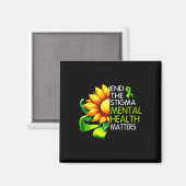 Beëindig het stigma Geestelijke gezondheidsproblem Magneet (Voorkant / Achterkant)