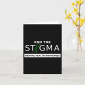 Beëindig het stigma _ May Mental Health Awareness Kaart (Gele Bloem)