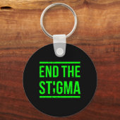 Beëindig het stigma Mental Health Awareness Warrio Sleutelhanger (Voorkant)