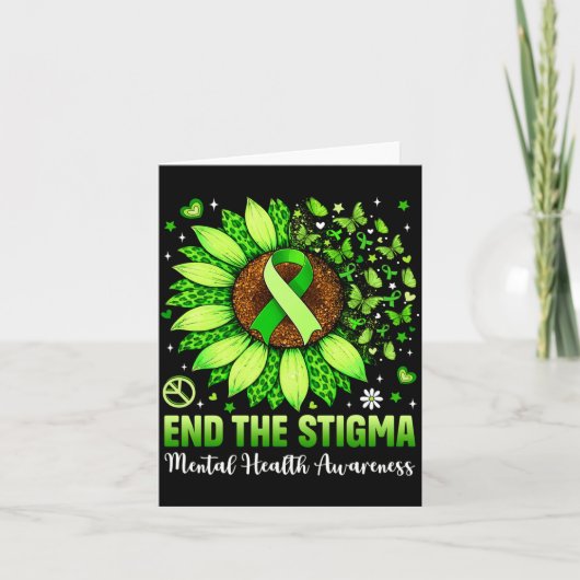 Beëindig het stigma mentale gezondheidsbewustzijn kaart (Voorkant)