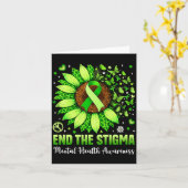 Beëindig het stigma mentale gezondheidsbewustzijn kaart (Gele Bloem)