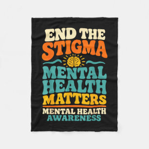 Beëindig het stigma psychische gezondheid  fleece deken