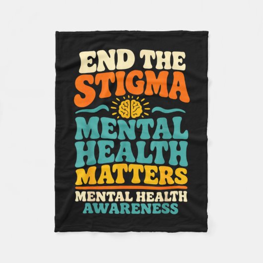 Beëindig het stigma psychische gezondheid fleece deken (Voorkant)
