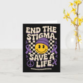 Beëindig het stigma Red een leven groovy overdosis Kaart (Gele Bloem)