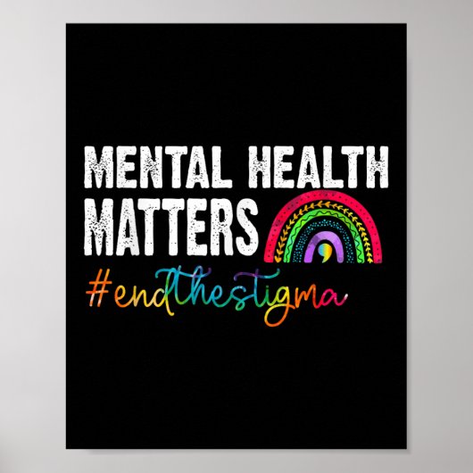 Beëindig het stigma van de regenboog van de geeste poster (Voorkant)