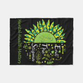 Beëindig het stigma van geestelijke gezondheidspro fleece deken (Voorkant (Horizontaal))