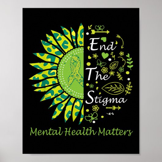 Beëindig het stigma van geestelijke gezondheidspro poster (Voorkant)