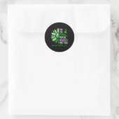 Beëindig het stigma van het bewustzijn van geestel ronde sticker (Tas)
