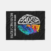 Beëindig het stigma van het mentale bewustzijn van fleece deken (Voorkant (Horizontaal))