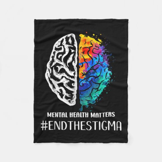 Beëindig het stigma van het mentale bewustzijn van fleece deken (Voorkant)