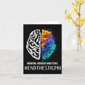 Beëindig het stigma van het mentale bewustzijn van kaart (Gele Bloem)