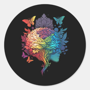 Beëindig het stigma van het mentale bewustzijn van ronde sticker