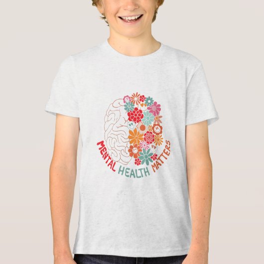 Beëindig het stigma van het mentale bewustzijn van Tri-Blend shirt (Voorkant)