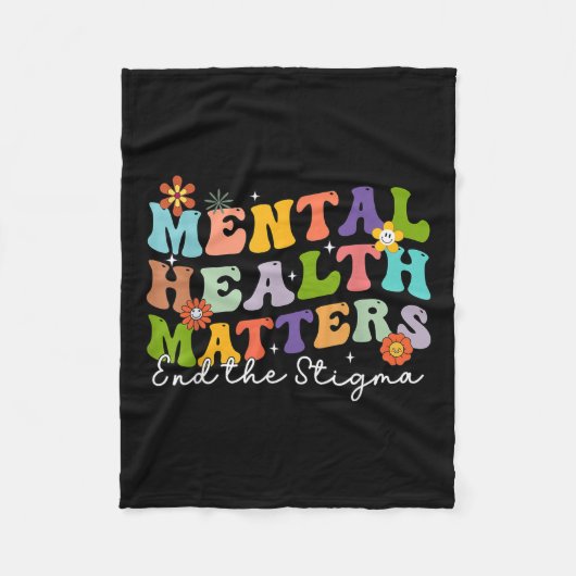 Beëindig het stigma van mentale gezondheid Gi Fleece Deken (Voorkant)