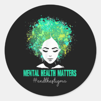 Beëindig het stigma van mentale gezondheid Gi Ronde Sticker