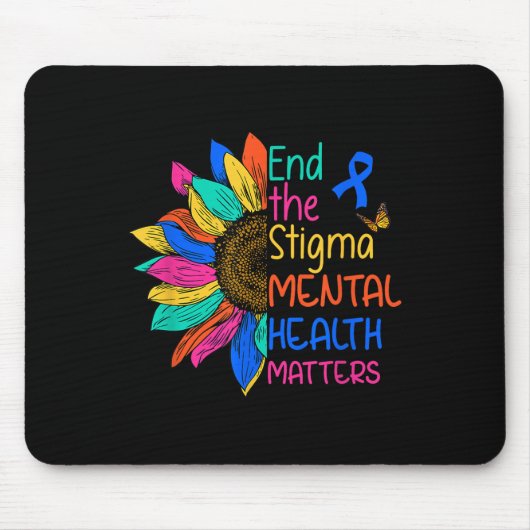 Beëindig het stigma van mentale gezondheid muismat (Voorkant)