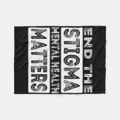 Beëindig het stigma van psychische problemen en ge fleece deken (Voorkant (Horizontaal))