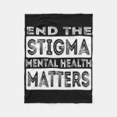 Beëindig het stigma van psychische problemen en ge fleece deken (Voorkant)