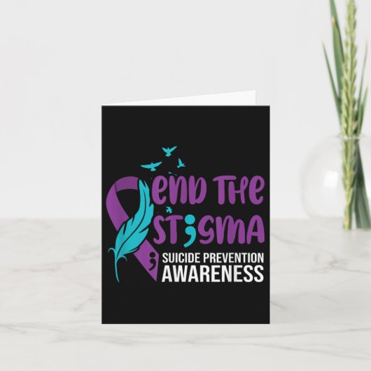 Beëindig het stigma, zelfmoordpreventie en bewustz kaart (Voorkant)