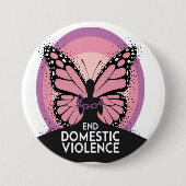 Beëindig huiselijk geweld ronde button 7,6 cm (Voorkant)