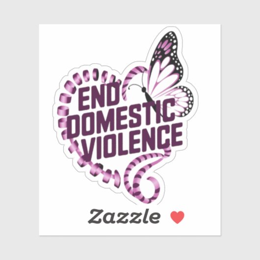 Beëindig huiselijk geweld sticker (Vel)