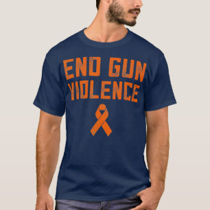Beëindig Pistool Violence T Oranje Pistool Control T-shirt