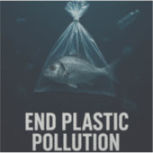 Beëindig plasticafval – Ocean Awareness Sticker (Voorkant)