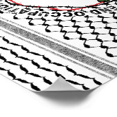 Beëindiging van de bezetting Vrije Palestina Kufiy Poster (Hoek)