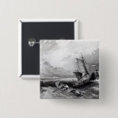Beëindiging van de Grote Muur van China Vierkante Button 5,1 Cm (Voorkant /achterkant)