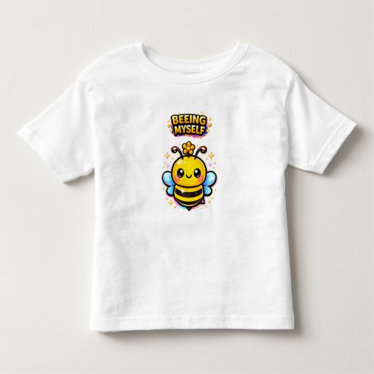 Beeing Myself Bee – Cute Toddler Girl T-Shirt (Voorkant)