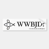 BeeJesus Fish, WWBJD? Bumpersticker (Voorkant)