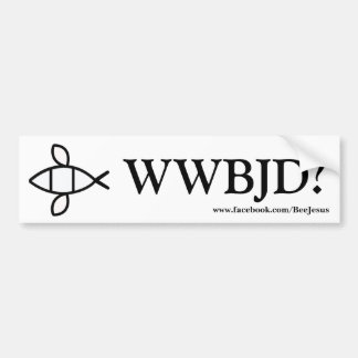 BeeJesus Fish, WWBJD? Bumpersticker