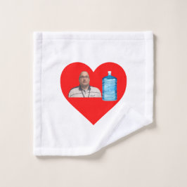 Beeka houdt van water washandje