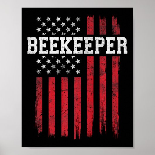 Beekeeper Amerikaanse vlag USA Patriot Poster (Voorkant)