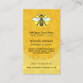 Beekeeper Apiary Bee Farm Honeybees Honeycomb Hive Visitekaartje (Voorkant)