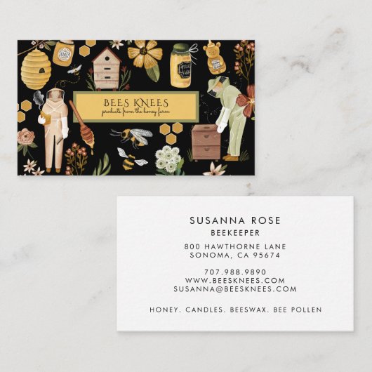 Beekeeper Apiary Honey Products  Visitekaartje (Voorkant / Achterkant)