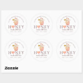 Beekeeper Apiary Honey Ronde Sticker (Vel)