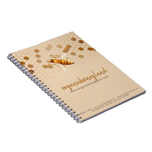 Beekeeper Apiary Honeycomb Gold Elegant Notitieboek (Rechterzijde)