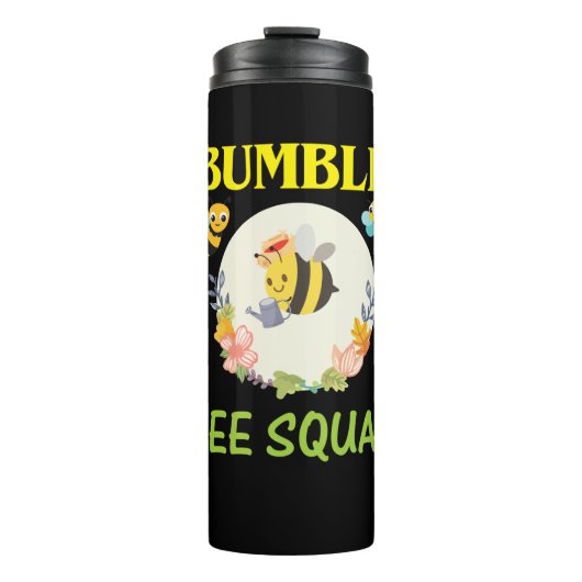 Beekeeper Art Bumble Bee Squad Thermosbeker (Voorkant)