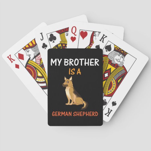 Beekeeper Art My Brother Is A German Shepherd Pokerkaarten (Achterkant)