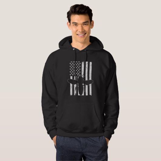 Beekeeper Beekeeping USA Hoodie (Voorkant volledig)