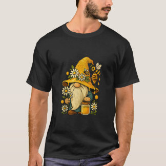 Beekeeper Cute Gnome Floral Bee Summer Botanical G T-shirt