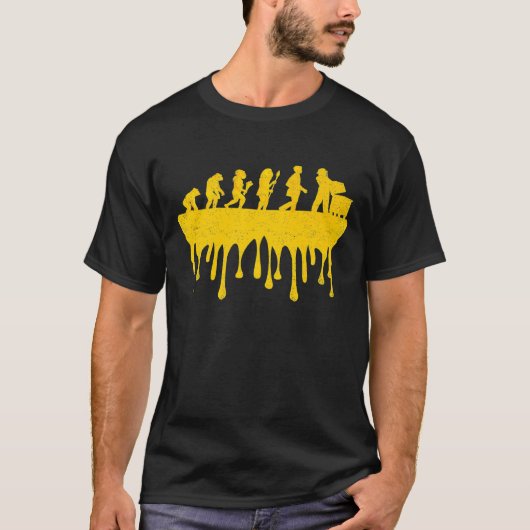 Beekeeper Evolving From Monkey Ape Caveman 1 T-shirt (Voorkant)
