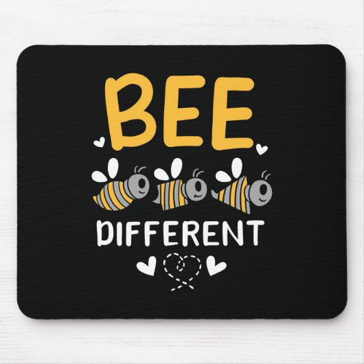 Beekeeper Gift | Bee Different Muismat (Voorkant)