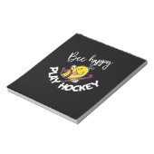 Beekeeper Gift | Bee Happy Play Hockey Notitieblok (Linkerzijde)