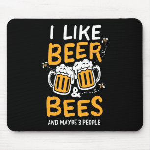 Beekeeper Gift   I Like Beer And Bees Muismat